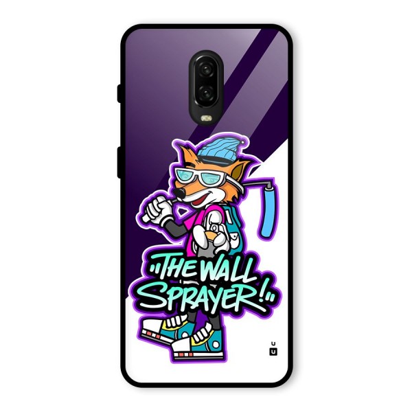 The Wall Sprayer Glass Back Case for OnePlus 6T