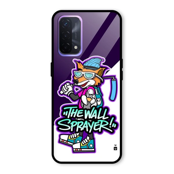 The Wall Sprayer Glass Back Case for Oppo A74 5G