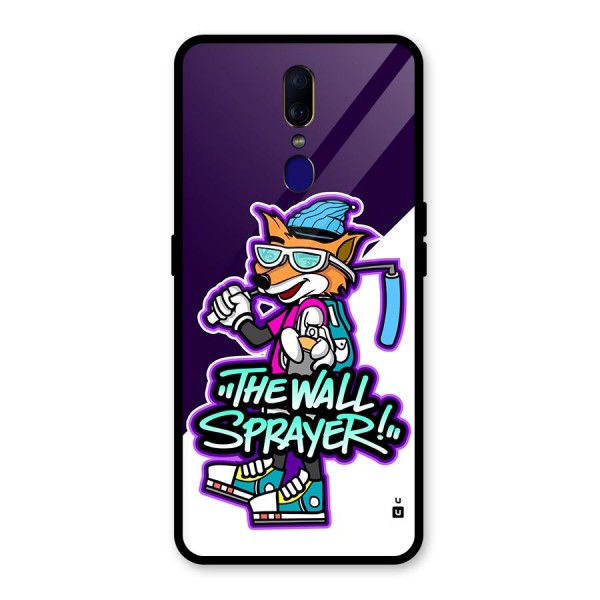 The Wall Sprayer Glass Back Case for Oppo F11