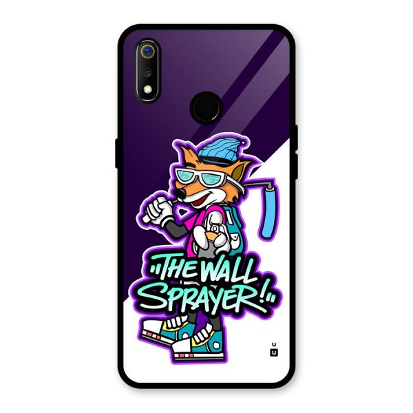 The Wall Sprayer Glass Back Case for Realme 3i