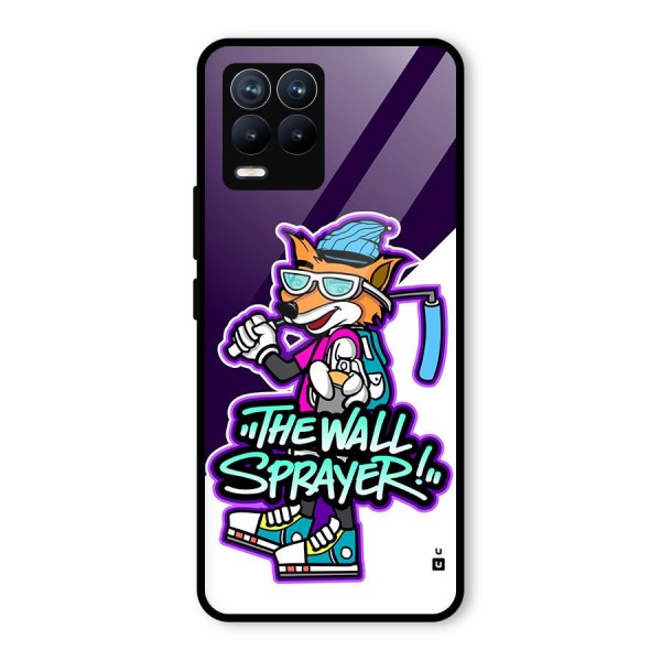 The Wall Sprayer Glass Back Case for Realme 8