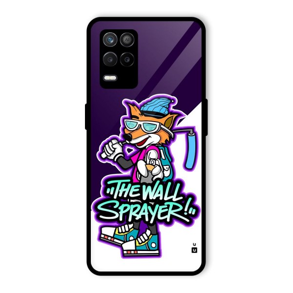 The Wall Sprayer Glass Back Case for Realme 8 5G