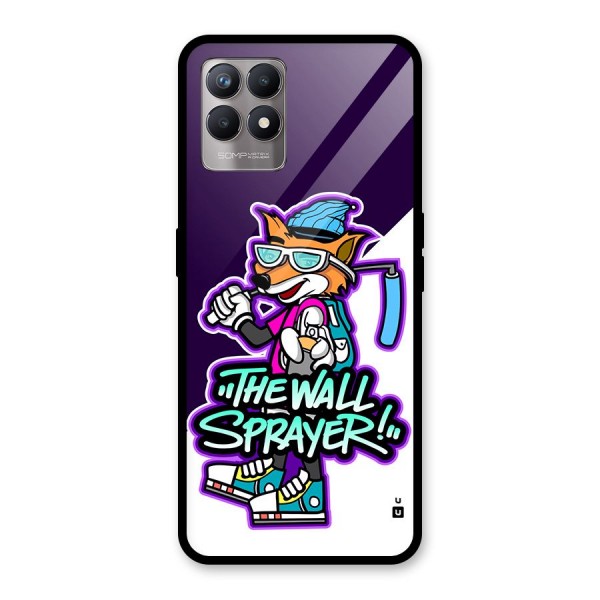 The Wall Sprayer Glass Back Case for Realme 8i