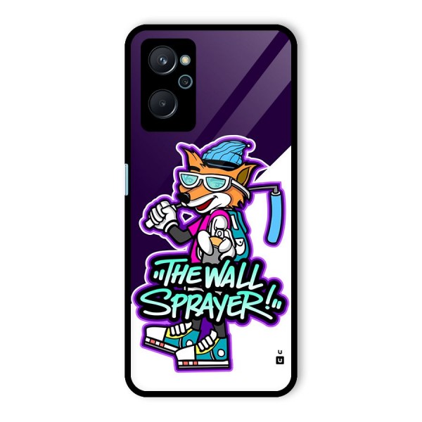 The Wall Sprayer Glass Back Case for Realme 9i