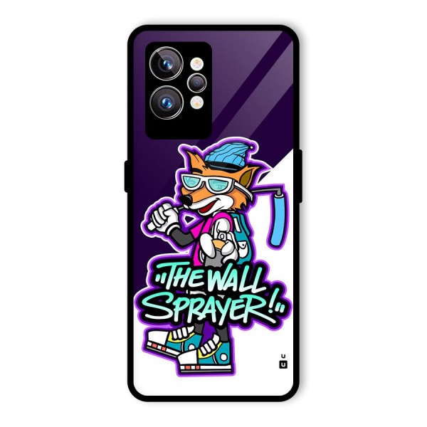 The Wall Sprayer Glass Back Case for Realme GT2 Pro