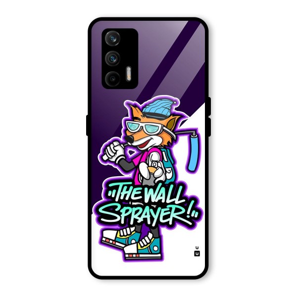 The Wall Sprayer Glass Back Case for Realme GT 5G