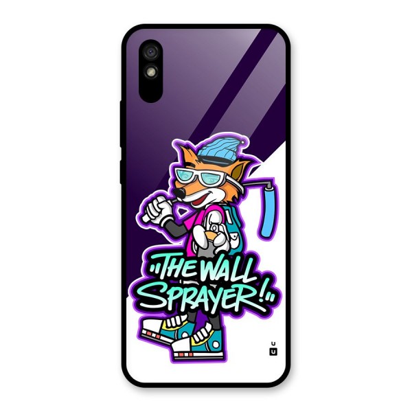 The Wall Sprayer Glass Back Case for Redmi 9i