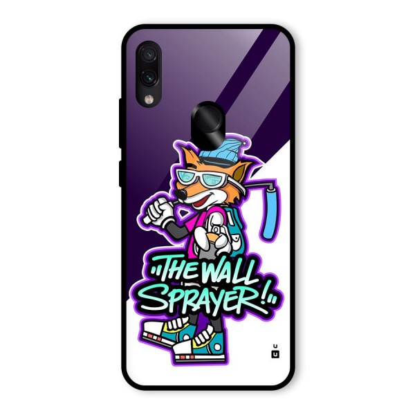 The Wall Sprayer Glass Back Case for Redmi Note 7