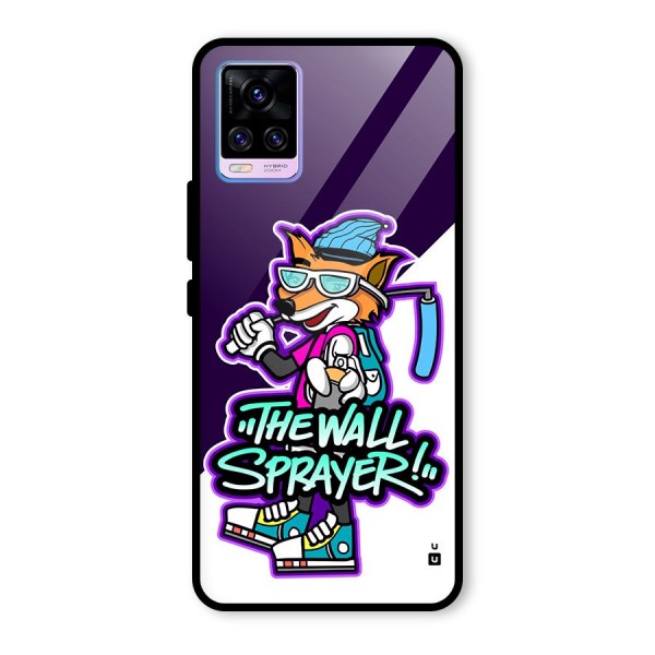 The Wall Sprayer Glass Back Case for Vivo V20 Pro