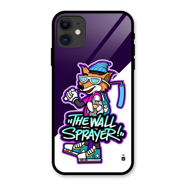 The Wall Sprayer Glass Back Case for iPhone 11