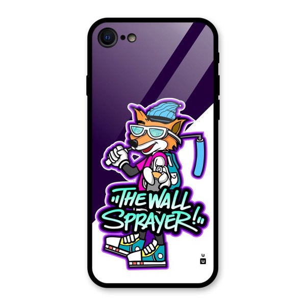 The Wall Sprayer Glass Back Case for iPhone SE 2020