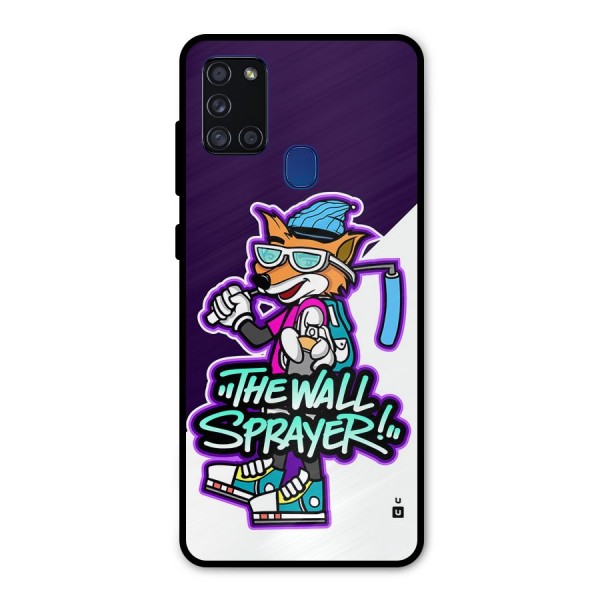 The Wall Sprayer Metal Back Case for Galaxy A21s