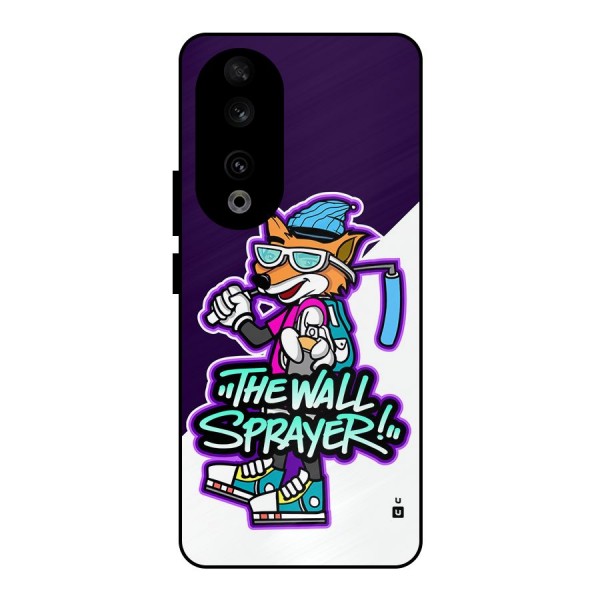 The Wall Sprayer Metal Back Case for Honor 90