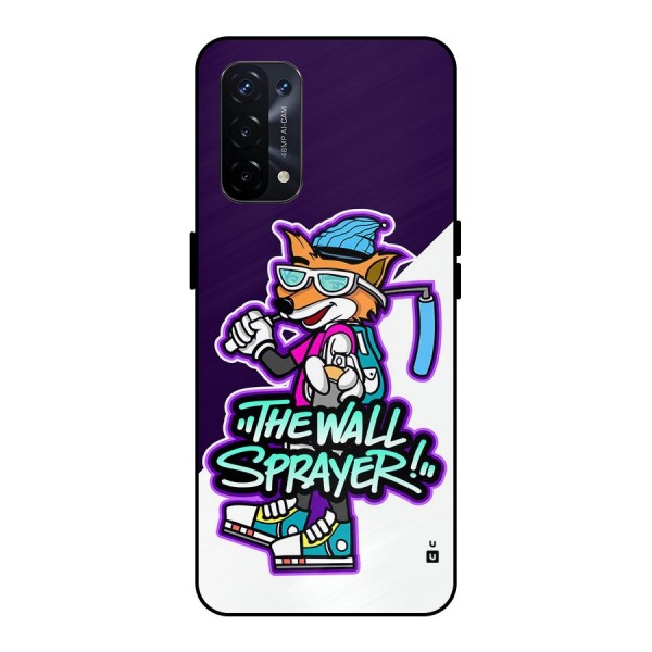 The Wall Sprayer Metal Back Case for Oppo A74 5G