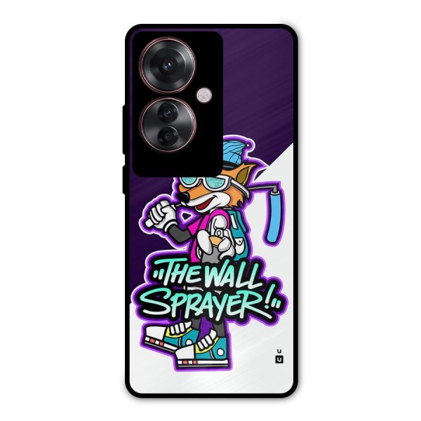 The Wall Sprayer Metal Back Case for Oppo F25 Pro