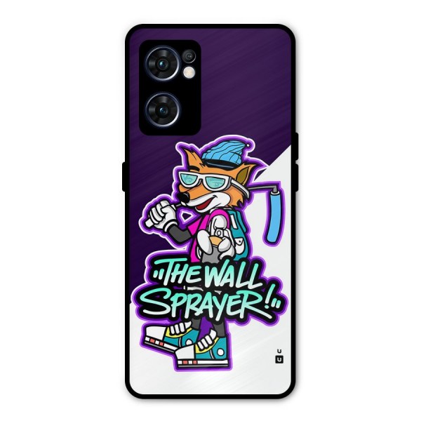 The Wall Sprayer Metal Back Case for Oppo Reno7 5G