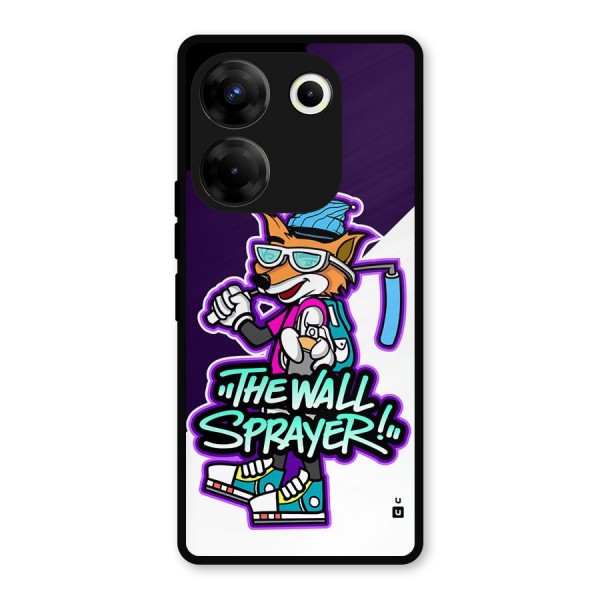 The Wall Sprayer Metal Back Case for Tecno Camon 20