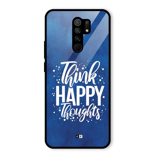 Think Happy Thoughts Glass Back Case for Redmi 9 Prime