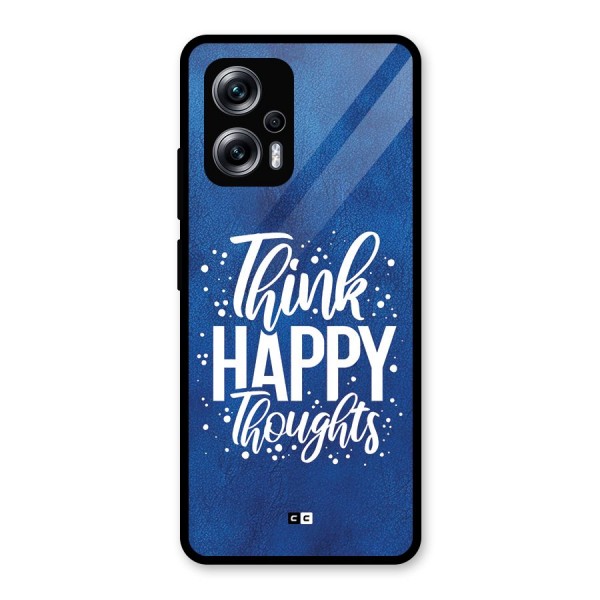 Think Happy Thoughts Glass Back Case for Redmi K50i