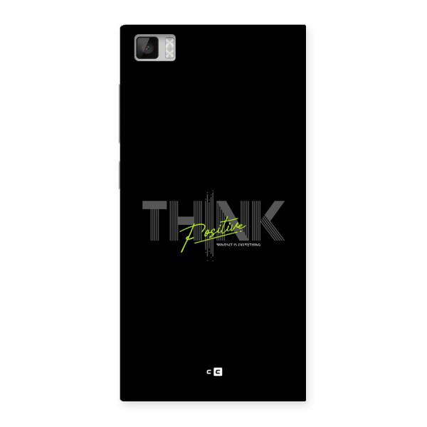 Think Positive Only Back Case for Mi3