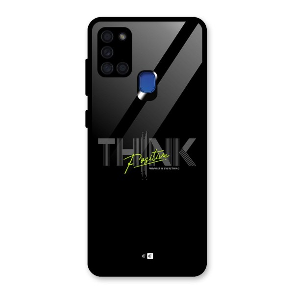 Think Positive Only Glass Back Case for Galaxy A21s