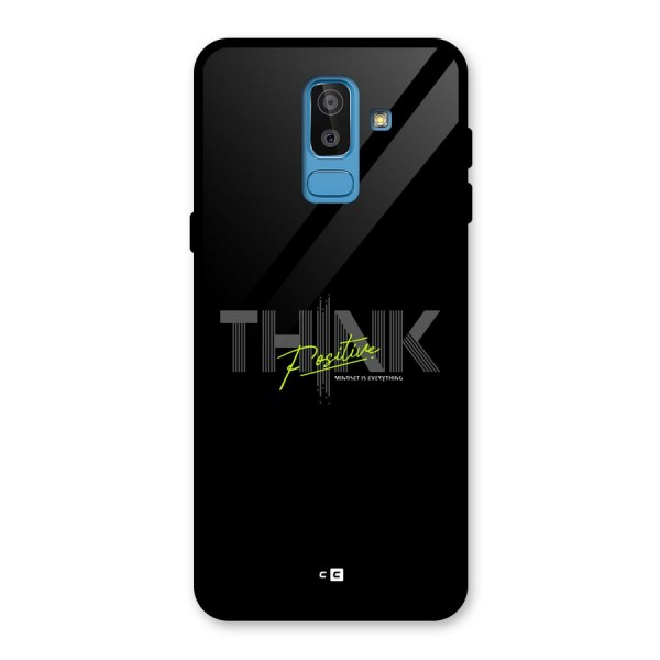 Think Positive Only Glass Back Case for Galaxy J8