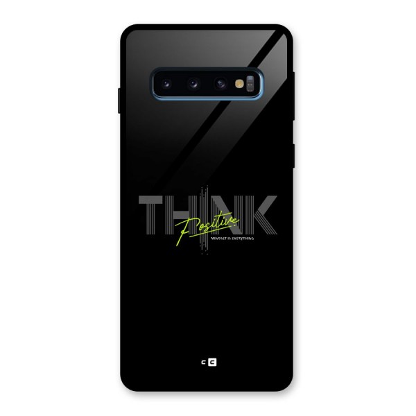 Think Positive Only Glass Back Case for Galaxy S10