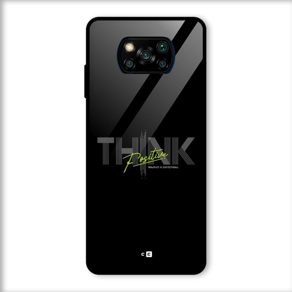 Think Positive Only Glass Back Case for Poco X3