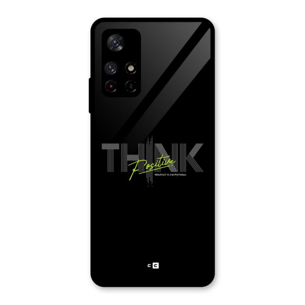 Think Positive Only Glass Back Case for Redmi Note 11T 5G