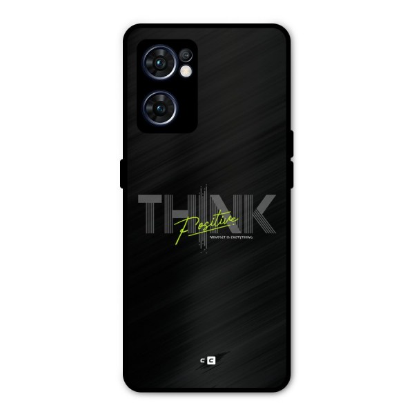 Think Positive Only Metal Back Case for Oppo Reno7 5G