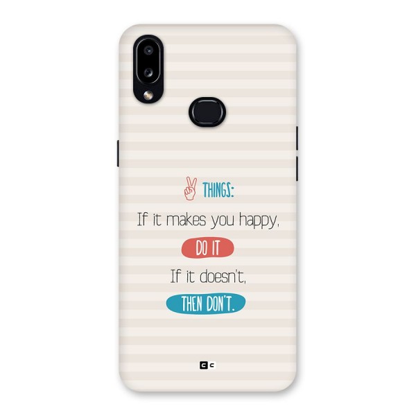 Think Then Back Case for Galaxy A10s