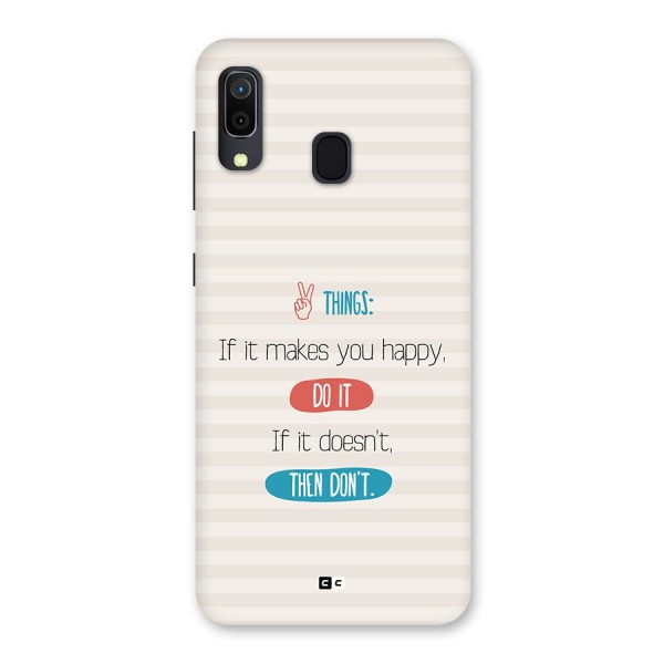 Think Then Back Case for Galaxy A20