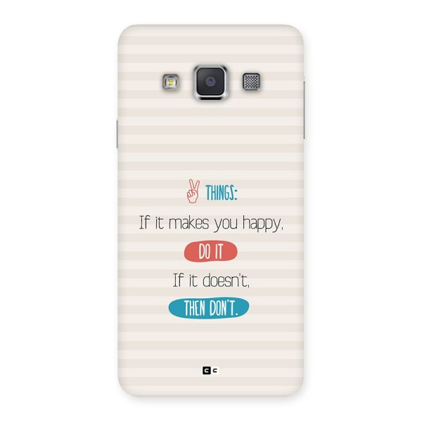 Think Then Back Case for Galaxy A3