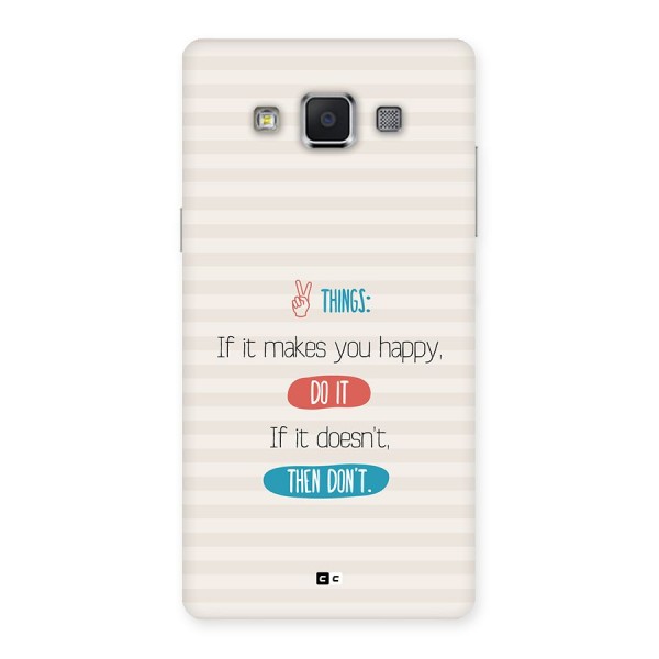 Think Then Back Case for Galaxy A5