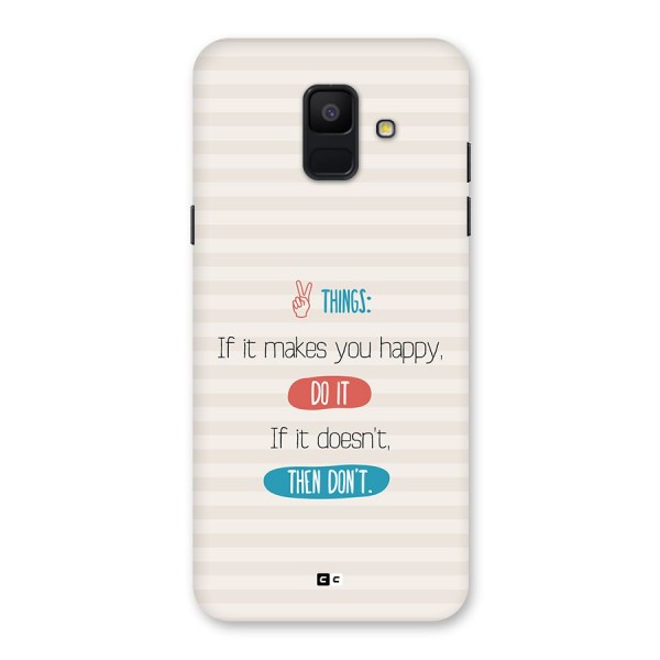 Think Then Back Case for Galaxy A6 (2018)