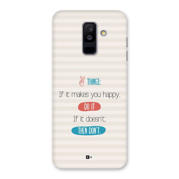 Think Then Back Case for Galaxy A6 Plus