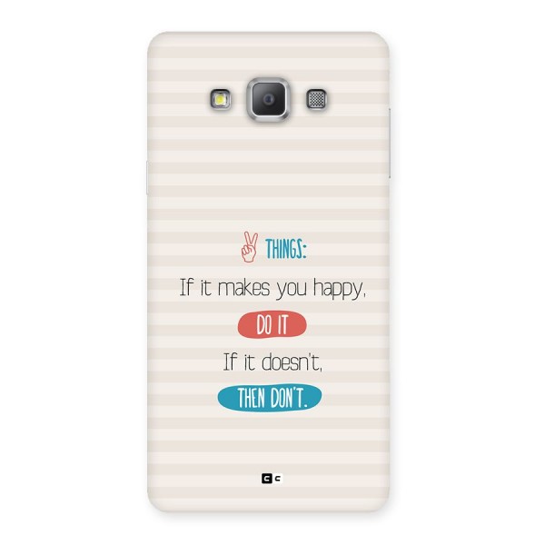 Think Then Back Case for Galaxy A7