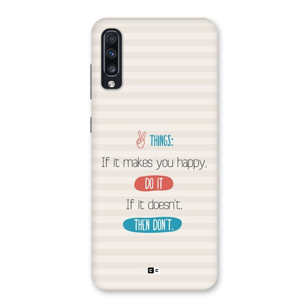 Think Then Back Case for Galaxy A70