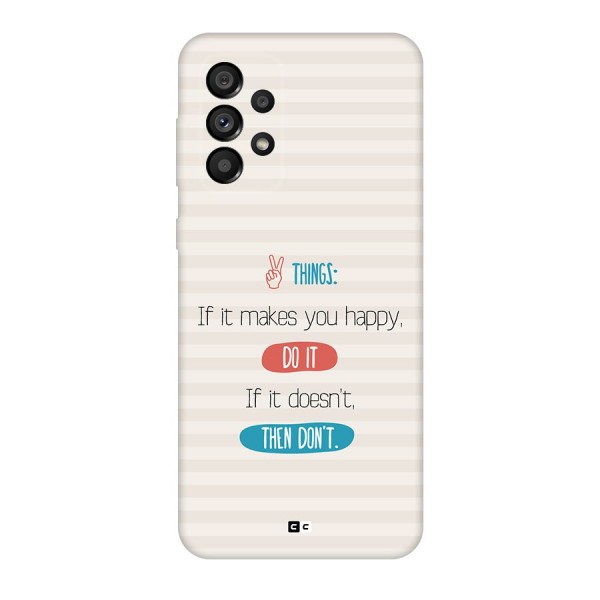 Think Then Back Case for Galaxy A73 5G