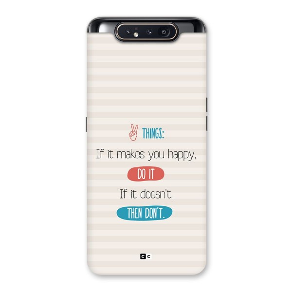 Think Then Back Case for Galaxy A80