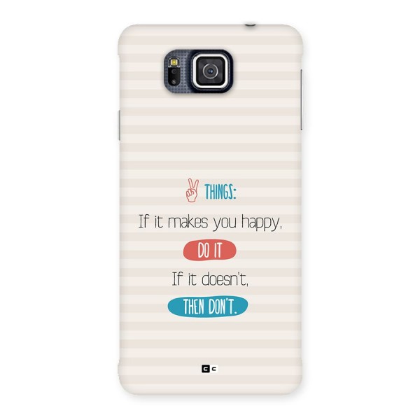 Think Then Back Case for Galaxy Alpha