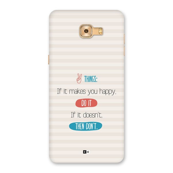 Think Then Back Case for Galaxy C9 Pro