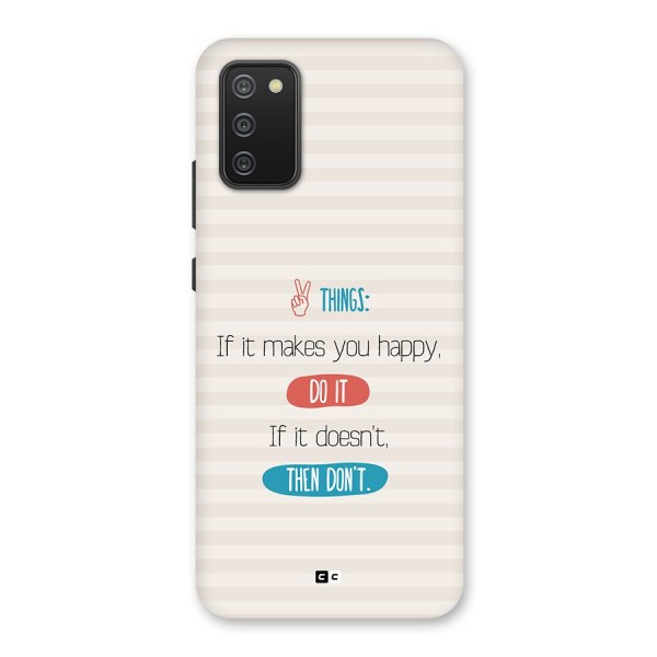 Think Then Back Case for Galaxy F02s