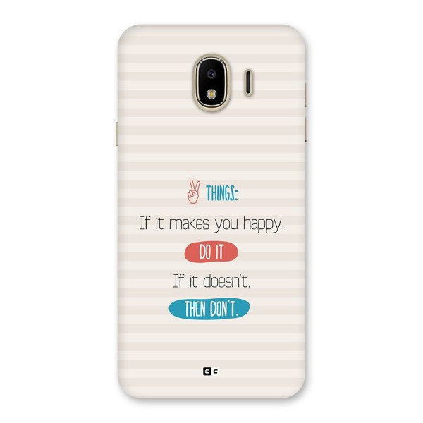 Think Then Back Case for Galaxy J4