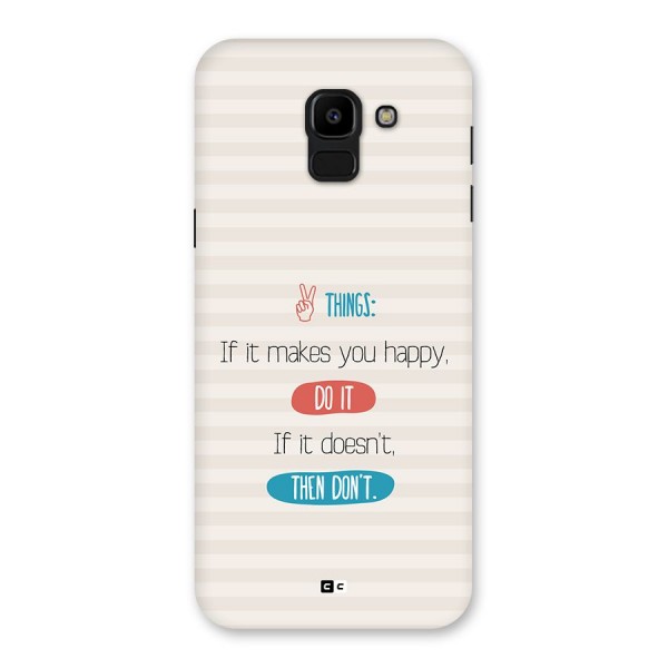 Think Then Back Case for Galaxy J6