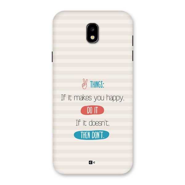 Think Then Back Case for Galaxy J7 Pro