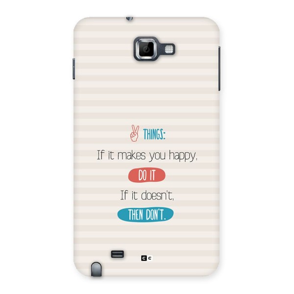 Think Then Back Case for Galaxy Note