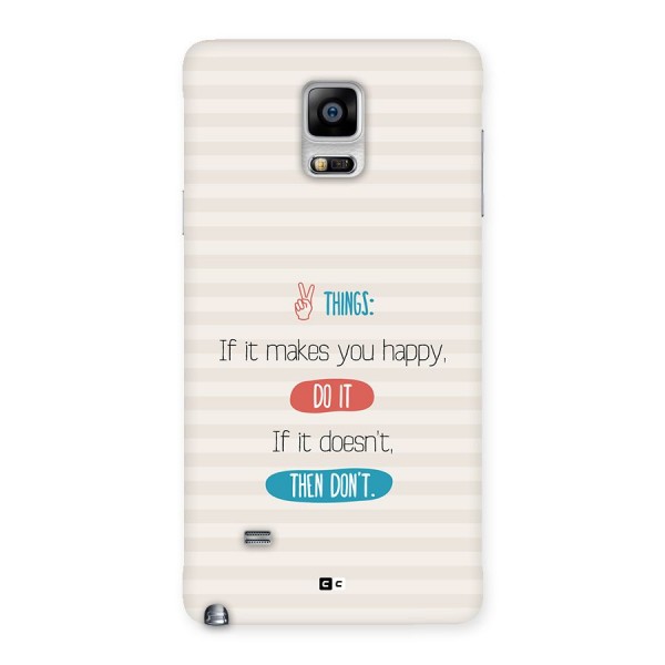 Think Then Back Case for Galaxy Note 4