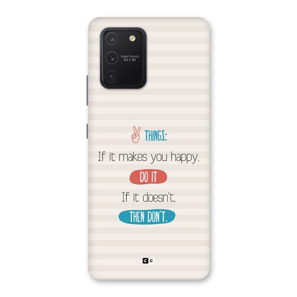 Think Then Back Case for Galaxy S10 Lite