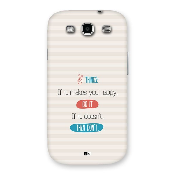 Think Then Back Case for Galaxy S3